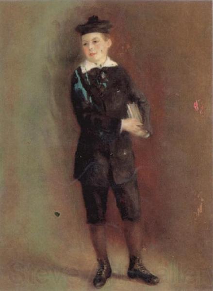 Pierre Renoir The Schoolboy(Andre Berard) Spain oil painting art